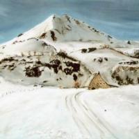 LE PUY MARY (le Buron d'Eylac huile sur toile)