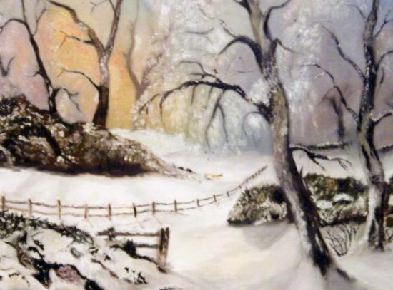 SOUS LA NEIGE (Huile sur toile)