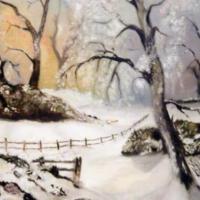 SOUS LA NEIGE (Huile sur toile)