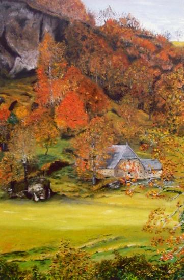 FONTANGE EN AUTOMNE (Huile sur toile)