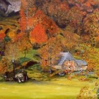 FONTANGE EN AUTOMNE (Huile sur toile)