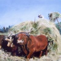 LE CHAR DE FOIN (Huile sur toile)