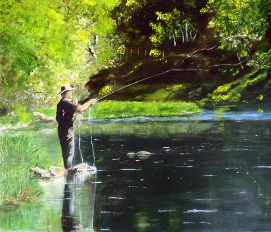 LE PECHEUR(Huile sur toile)