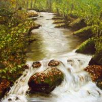 RIVIERE D'AUVERGNE (Huile sur toile)