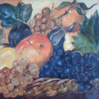 COUPE A FRUITS(Huile sur toile)