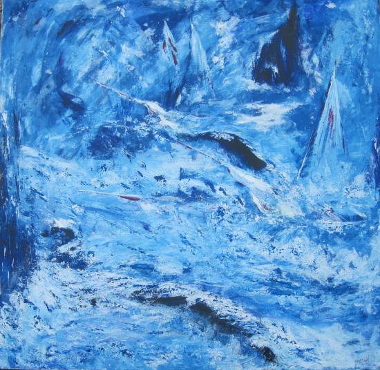 LA TEMPETE(Acrylique sur toile 100x100)