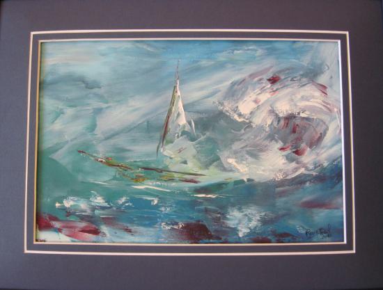 LA HOULE(Huile sur toile)