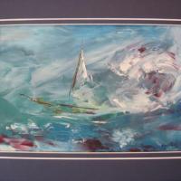 LA HOULE(Huile sur toile)
