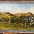 Apchon (trompe -l'oeil sur toile du cadre)