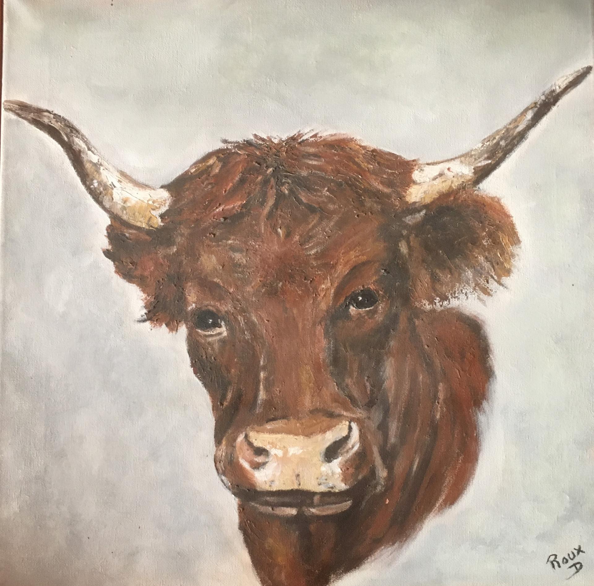 VACHE SALERS(Acrylique sur toile)