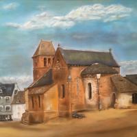 EGLISE DE TRIZAC(Huile sur toile)
