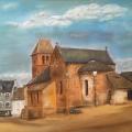 EGLISE DE TRIZAC(Huile sur toile)